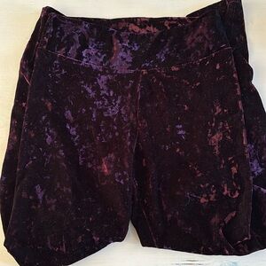 Forever 21 crushed velvety look size medium plum /burgundyy colored leggings